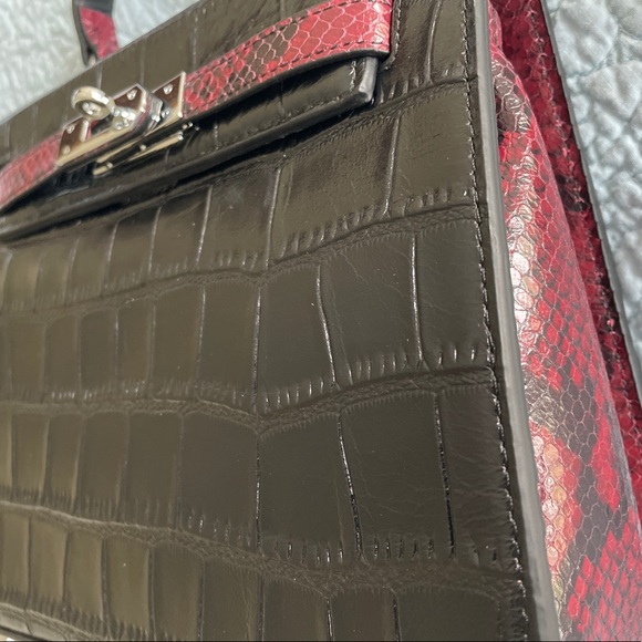 Unbranded Top handle Shoulder/Crossbody Kelly Style leather bag 25cm - Picture 7 of 10